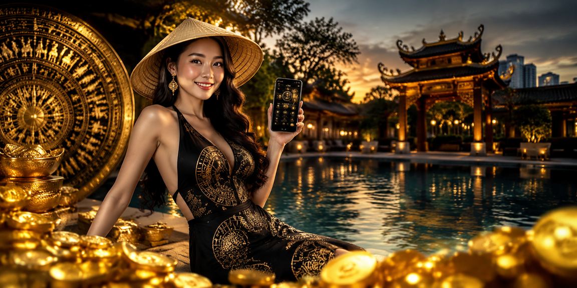Cảnh nạp tiền thưởng tại Hà Nội với hình ảnh nón lá truyền thống Việt Nam